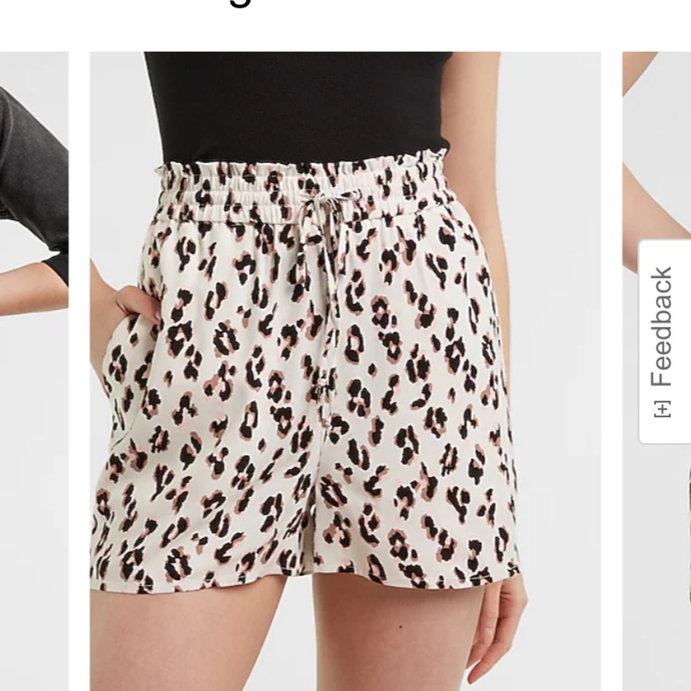 Express cheetah soft shorts NWT